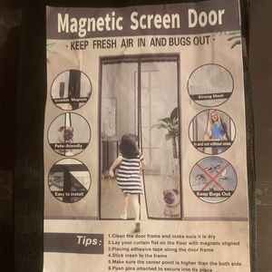 Magnetic screen door